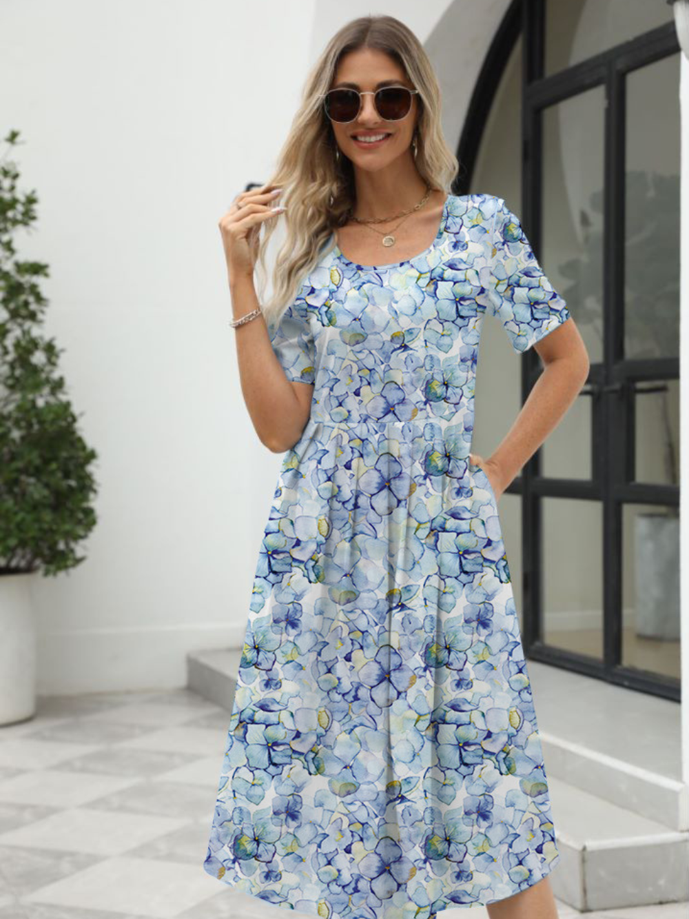 OLIVIA™ - VESTIDO MIDI CON ESTAMPADO