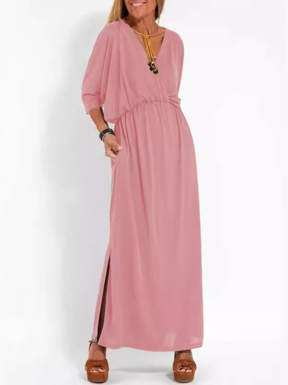 ADRIANA™ - VESTIDO LARGO ELEGANTE CON ABERTURA