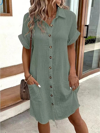 LUCÍA™ - VESTIDO CAMISERO CASUAL CON BOTONES
